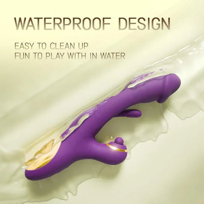 Elegant Dual-Stimulation Massager – Wave-like Motion & Gentle Suction for Complete Relaxation