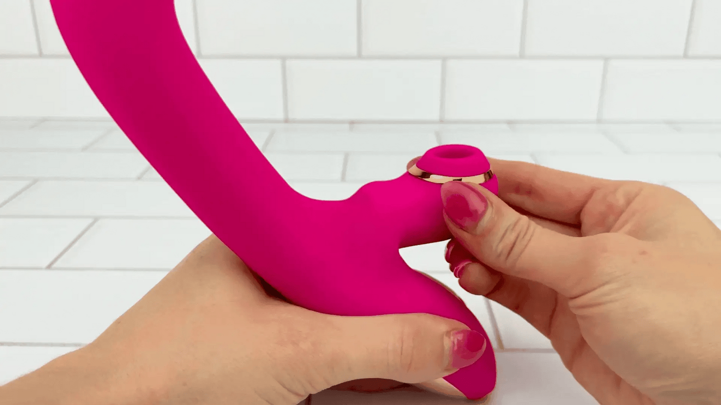 Rotating Pinpoint Internal & Air Pulse Dual-Action Vibe — Targeted, Tight Circles for Elevated Pleasure!