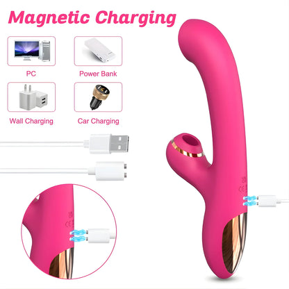 Rotating Pinpoint Internal & Air Pulse Dual-Action Vibe — Targeted, Tight Circles for Elevated Pleasure!